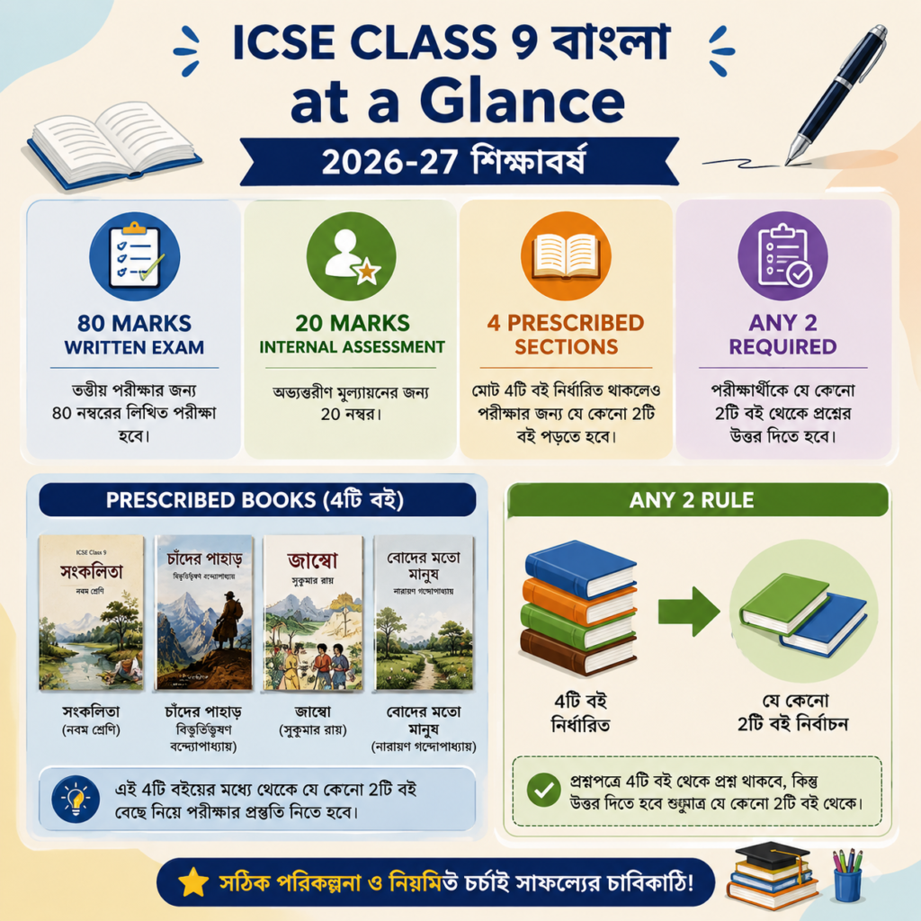 ICSE Class 9 Bengali Syllabus 2026-27