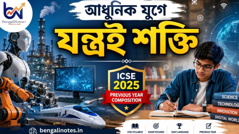 'আধুনিক যুগে যন্ত্রই শক্তি' রচনা
