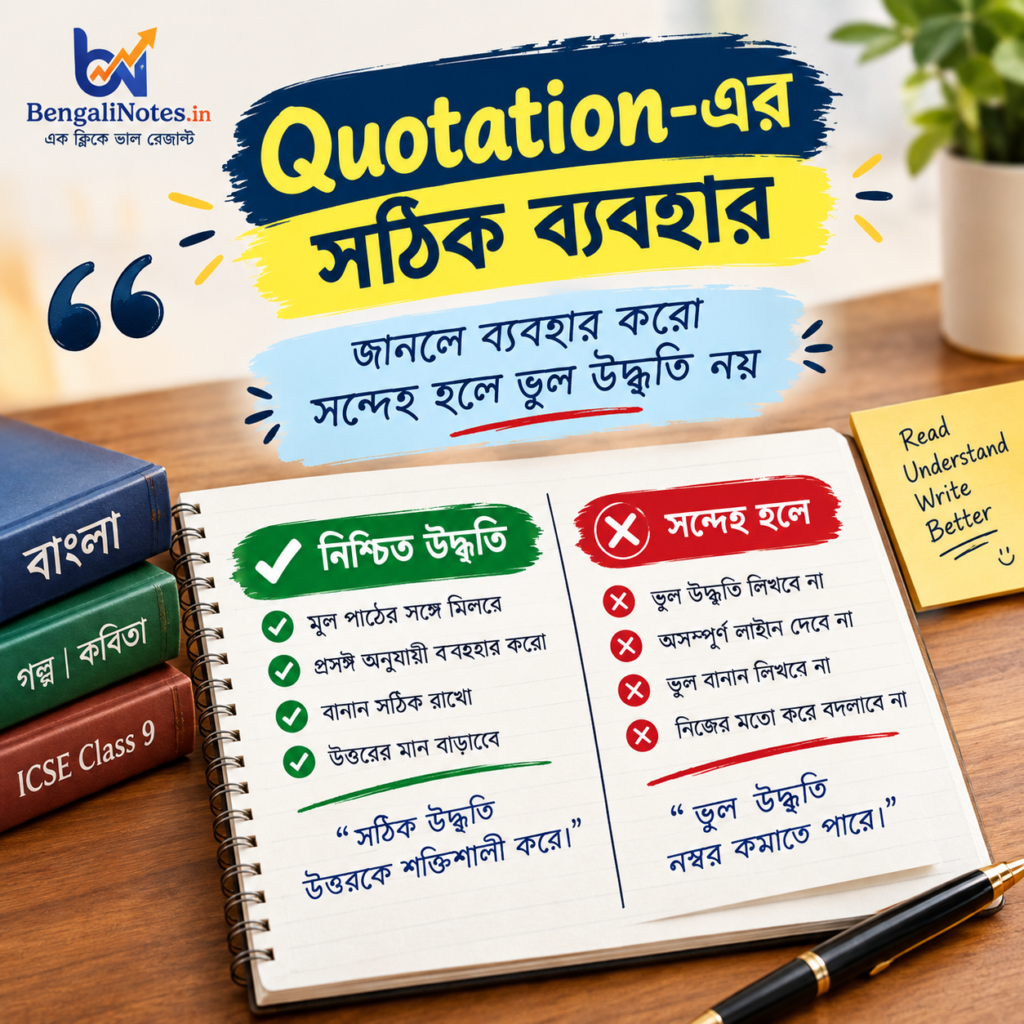 ICSE Class 9 Bengali-তে ১০ নম্বরের উত্তর কীভাবে লিখবে