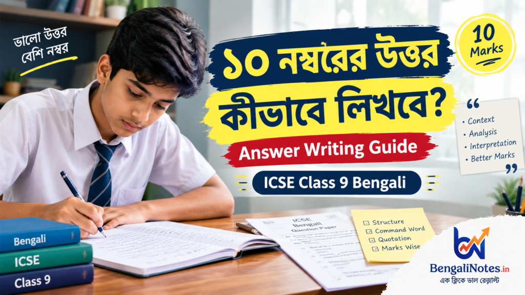 ICSE Class 9 Bengali-তে ১০ নম্বরের উত্তর কীভাবে লিখবে