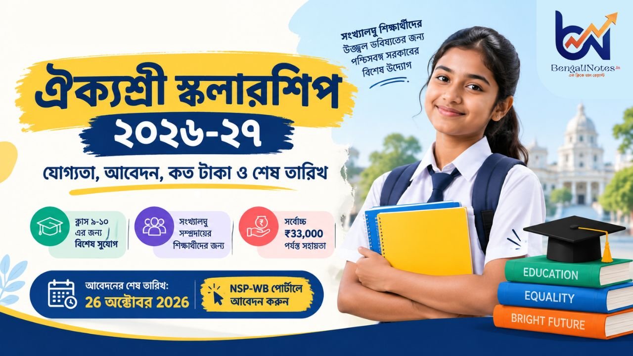 ঐক্যশ্রী স্কলারশিপ ২০২৬-২৭